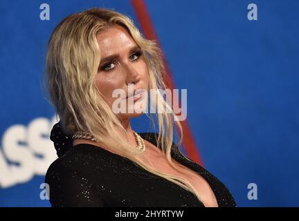 Kesha arriving to the €˜Ted Lasso' Season 2 Premiere at Pacific Design Center on July 15, 2021 in West Hollywood, CA. Stock Photo