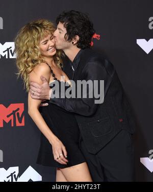 Debby Ryan and Josh Dun at the 2021 MTV Video Music Awards held at Barclays Center on September 12, 2021 in Brooklyn, NY Stock Photo