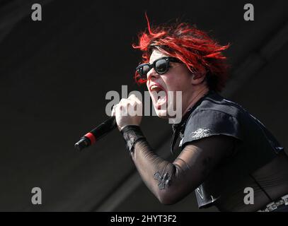 Yungblud performing at the daytime concerts during the 2021 iHeartRadio Music Festival held at Area 15 on September 18, 2021 in Las Vegas, NV. Stock Photo