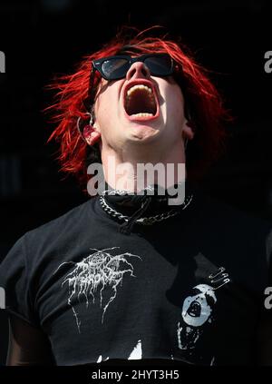 Yungblud performing at the daytime concerts during the 2021 iHeartRadio Music Festival held at Area 15 on September 18, 2021 in Las Vegas, NV. Stock Photo