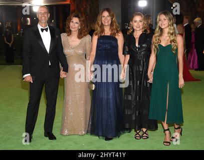 Edoardo Ponti, Sophia Loren, Sasha Alexander at the Academy Museum of Motion Pictures opening Gala honoring Haile Gerima and Sophia Loren on September 25, 2021 in Los Angeles, CA. Stock Photo