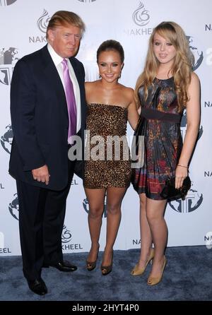 Donald Trump, Hayden Panettiere and Ivanka Trump at the Trump and Nakheel event celebrating the Trump Tower Dubai at a Private Residence in Bel Air. Stock Photo