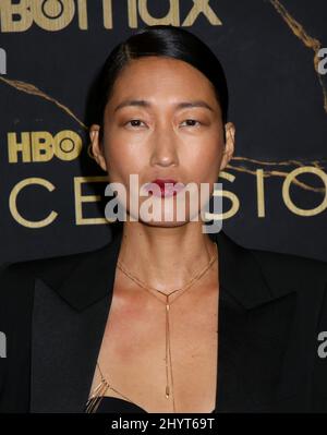 Jihae attending the 'Succession' Season 3 Premiere held at the Museum of Natural History on October 12, 2021 in New York City, NY Stock Photo