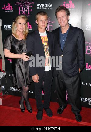 Kathy Hilton, Conrad Hilton and Rick Hilton attending Paris Hilton's My New BFF Launch Party, held at LAX, Los Angeles. Stock Photo