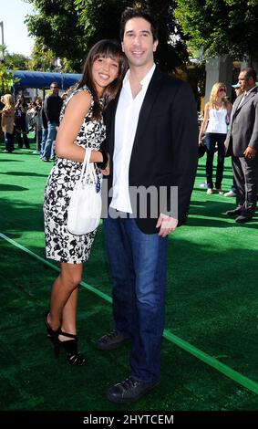 David Schwimmer and Zoe Buckman attend 'Madagascar: Escape 2 Africa' Los Angeles Premiere held at the Mann Village Theatre in Hollywood. Stock Photo