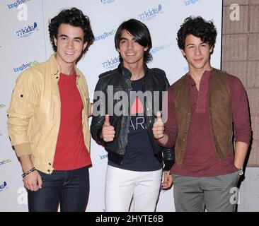 The Jonas Brothers arriving at the Jonas Brothers' Celebration for the