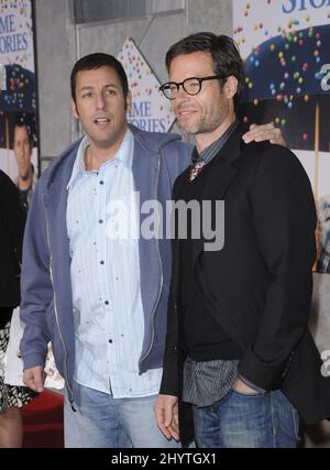 Adam Sandler and Guy Pearce attending the 'Bedtime Stories' World Premiere. Held at the El Capitan Theatre, Los Angeles. Stock Photo