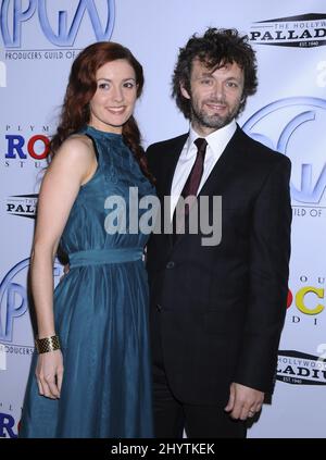 Michael Sheen and Lorraine Stewart at the 20th Annual Producers Guild Awards held at the Palladium, Hollywood. Stock Photo