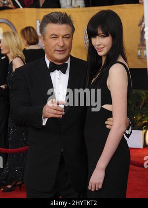 Alec Baldwin and daughter Ireland attending the 15th Annual Screen Actors Guild Awards, held at the Shrine Auditorium, Los Angeles. Stock Photo