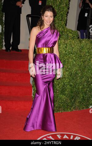 US actress Jessica Biel arrives for the Vanity Fair Academy Awards