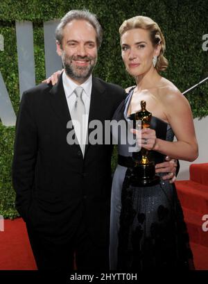 Kate Winslet and Sam Mendes at the Vanity Fair Oscar Party 2009 held at the Sunset Tower Hotel in West Hollywood. Stock Photo