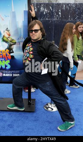 Jack Black at the 'Monsters Vs. Aliens' Los Angeles Premiere at the Gibson Amphitheatre Stock Photo