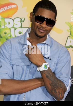 Usher at Nickelodeon's 22nd Annual Kids Choice Awards held at UCLA's Pauley Pavilion, Westwood. Stock Photo