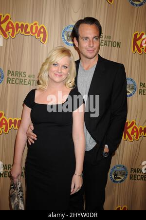 Amy Poehler and Will Arnett at the Kahlua celebration of the Premiere of NBC's 'Parks & Recreation' at MyHouse, Hollywood Stock Photo