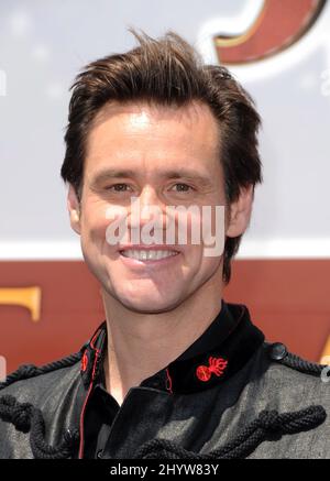 Jim Carrey at a Press Conference for Disney's Christmas Carol held at Union Station, Los Angeles, USA Stock Photo