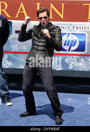 Jim Carrey at a Press Conference for Disney's Christmas Carol held at Union Station, Los Angeles, USA Stock Photo