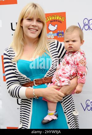 Busy Philipps and daughter Birdie Leigh Silverstein at the 3rd Annual Kidstock Music and Arts Festival held at Greystone Mansion in Beverly Hills, CA. Stock Photo