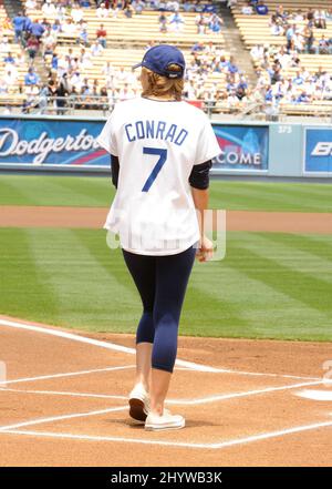 When She Threw Out the First Pitch at a Dodgers Game