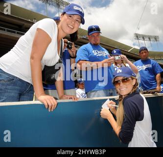 Lauren Conrad at the L.A. Dodgers vs. Phillies Baseball Game, where she  threw out the first pitch, at the Dodgers Stadium, California, USA Stock  Photo - Alamy