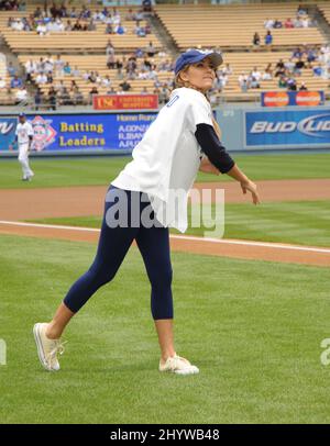 Lauren Conrad at the L.A. Dodgers vs. Phillies Baseball Game, where she  threw out the first pitch, at the Dodgers Stadium, California, USA Stock  Photo - Alamy