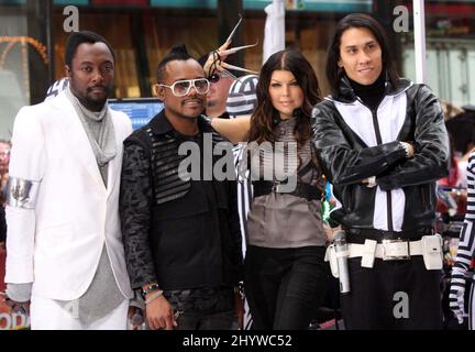 Will i Am, Apl.de.Ap, Fergie and Taboo of The Black Eyed peas perform on NBC's 'Today' Show Toyota Concert Series at Rockefeller Plaza in New York, USA Stock Photo