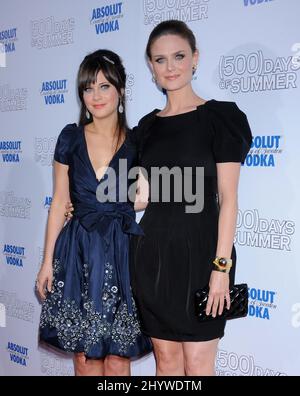 Zooey Deschanel and Emily Deschanel at the Los Angeles premiere of (500) Days of Summer at the Egyptian Theatre in Hollywood, USA. Stock Photo