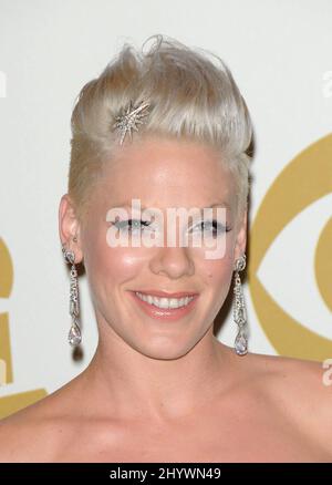 Pink in the press room at the 52nd Annual Grammy Awards Held at Staple Center, Los Angeles Stock Photo