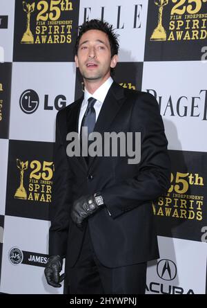 March 5, 2010 Los Angeles, Ca. Adrien Brody 25th Film Independent Spirit Awards Held at Nokia Theatre L.A. Live Stock Photo