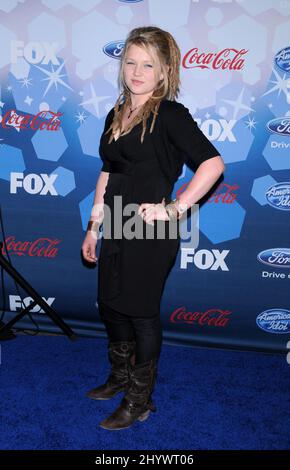 Crystal Bowersox during Fox's 'American Idol' top 12 finalists party held at Industry, California Stock Photo