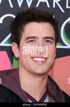 Logan Henderson of Big Time Rush arriving at Nickelodeon's 23rd Annual Kid's Choice Awards in Westwood, Los Angeles. Stock Photo