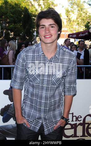 Gregg Sulkin at the 'The Perfect Game' premiere, held at the Pacific Theatres at The Grove, Los Angeles. Stock Photo