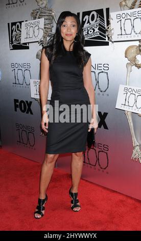 Tamara Taylor, who portrays Dr. Camille Saroyan in the television crime  drama Bones, attends the show's 100th episode celebration in West  Holywood, California on April 7, 2010. UPI/Jim Ruymen Stock Photo - Alamy