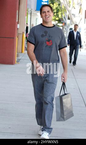 Mark Cuban, owner of the Dallas Mavericks is seen out and about in Beverly Hills, California Stock Photo