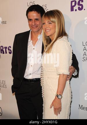 Christian LeBlanc and Maria Arena Bell during the Los Angeles antique show benefiting P.S. ARTS opening night preview party held at Barker Hangar, Los Angeles Stock Photo