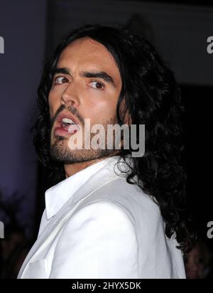 Russell Brand during the World Premiere of 'Get Him To The Greek' at The Greek Theatre, Los Angeles, California Stock Photo