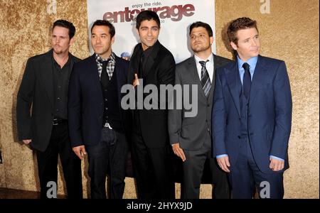 Kevin Dillon, Jeremy Piven, Adrian Grenier, Jerry Ferrara, and Kevin Connolly during 'Entourage's' Season 7 Party held at the Paramount Studios, Los Angeles Stock Photo