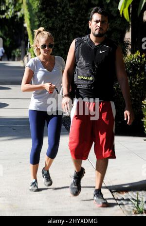 Lauren Conrad is seen going for a jog in West Hollywood in Los Angeles, USA  Stock Photo - Alamy