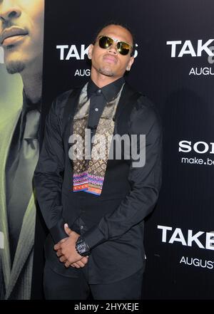 Chris Brown at the world premiere of 'Takers' held at the ArcLight Cinemas Cinerama Dome in Los Angeles, USA. Stock Photo