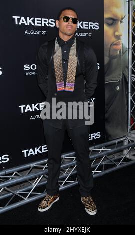 Chris Brown at the world premiere of 'Takers' held at the ArcLight Cinemas Cinerama Dome in Los Angeles, USA. Stock Photo