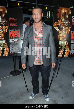 Andy Whitfield at the premiere of 'Middle Men' held at Arclight Theater in Los Angeles, USA. Stock Photo