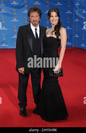 Al Pacino and Lucila Sola arriving at the 62nd Annual Primetime Emmy Awards held at the Nokia Theatre, Los Angeles. Stock Photo