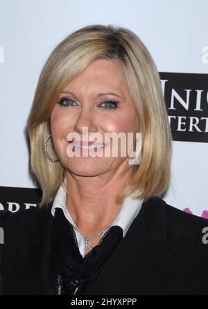 Olivia Newton-John during the '1 A Minute' docudrama premiere screening supporting Susan G. Komen for the Cure held at the Fletcher Jones Auditorium at Woodbury University, California Stock Photo