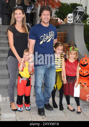 Mark Wahlberg and Rhea Durham at the Halloween Carnival presented by Pottery Barn Kids to benefit Operation Smile at a private residence, Los Angeles. Stock Photo