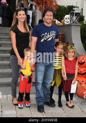 Mark Wahlberg and Rhea Durham at the Halloween Carnival presented by Pottery Barn Kids to benefit Operation Smile at a private residence, Los Angeles. Stock Photo