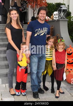 Mark Wahlberg and Rhea Durham at the Halloween Carnival presented by Pottery Barn Kids to benefit Operation Smile at a private residence, Los Angeles. Stock Photo