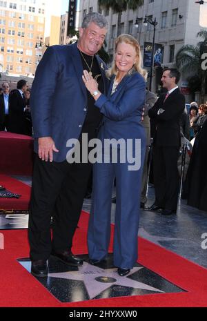 Diane Ladd and Robert Hunter at a ceremony where Bruce Dern, Laura Dern and Diane Ladd where honored with Stars on the Hollywood Walk of Fame, Hollywood. Stock Photo