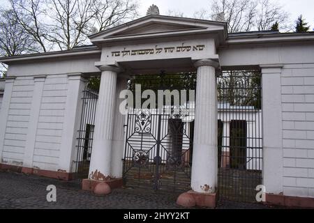 Gate of the Jewish cemetery Stock Photo