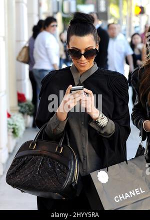 Kim Kardashian shopping at the Chanel store on Rodeo Drive