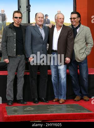 Billy Bob Thornton, Robert Duvall, James Caan and Andy Garcia during Robert Duvall's Hand and Footprint Ceremony at Grauman's Chinese Theatre, Los Angeles Stock Photo