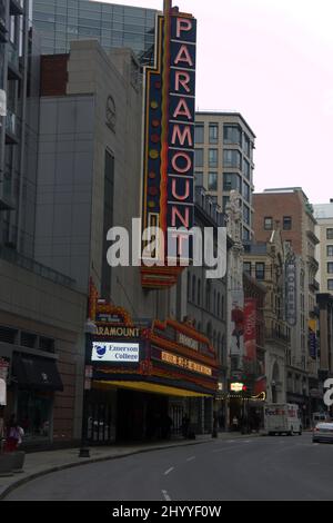 Boston, MA March 23, 2016 The Paramount Theater in Boston Mass. Now owned and run by Emerson College Stock Photo